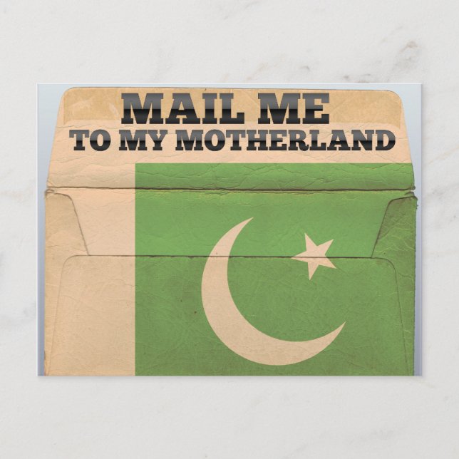 Verschicken Sie mich nach Pakistan Postkarte (Vorderseite)