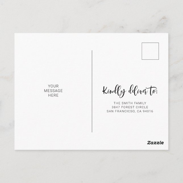 Verschieben der Ankündigung Postkarte mit Grün (Rückseite)