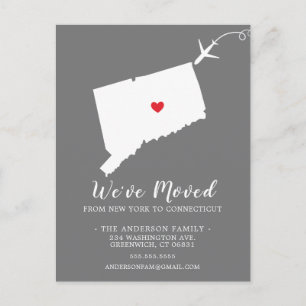 Verschieben der Ankündigungs-Staat-Anschlusskarte Postkarte