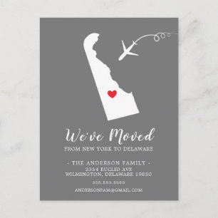 Verschieben der Staat-Ankündigung DELAWARE-Postkar Postkarte