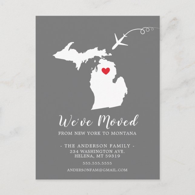 Verschieben des Announcement-Staat MONTANA Postkar Postkarte (Vorderseite)