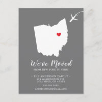 Verschieben des Announcement-Staat OHIO Postkarte