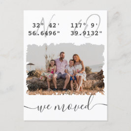 Verschieben des Fotos der Latitude Longitude-Famil Postkarte