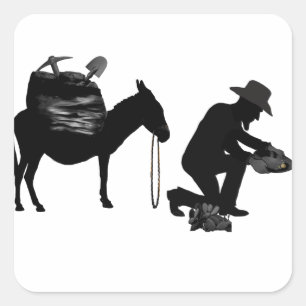 VERSCHIEBEN FÜR GOLD QUADRATISCHER AUFKLEBER