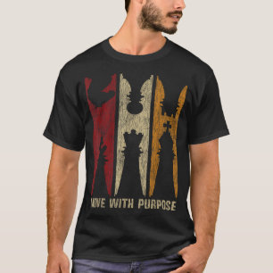 Verschieben mit dem Zielschachspieler Vintag T-Shirt