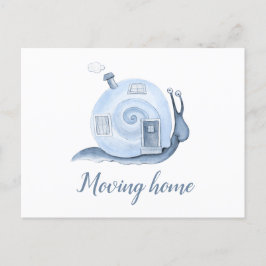 Verschieben Zuhause Vorankündigung Schneckenhaus b Ankündigungspostkarte