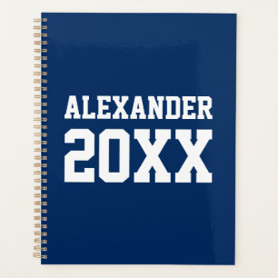 Verschiedenartiges Sportblau, individuelle Name un Planer