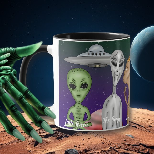 Verschiedene Alien, UFO, Planeten Tasse (Von Creator hochgeladen)