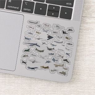 Verschiedene amerikanische Militärflugzeuge Aufkleber