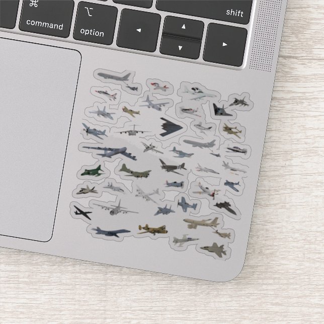 Verschiedene amerikanische Militärflugzeuge Aufkleber (Detail)
