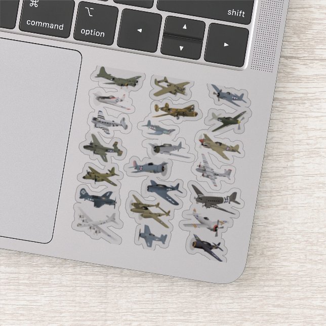 Verschiedene amerikanische WW2-Flugzeuge Aufkleber (Detail)