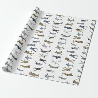 Verschiedene amerikanische WW2-Flugzeuge Geschenkpapier