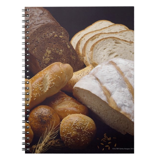 Verschiedene Arten von handwerklichem Brot Notizblock (Vorderseite)