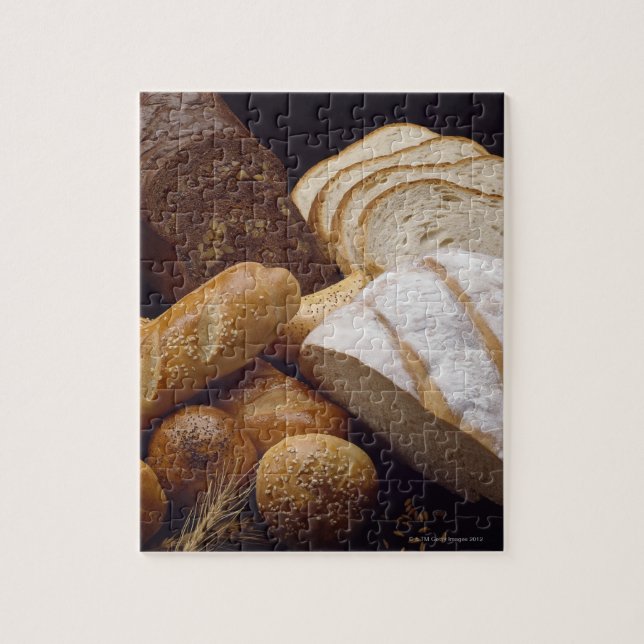 Verschiedene Arten von handwerklichem Brot Puzzle (Vertikal)