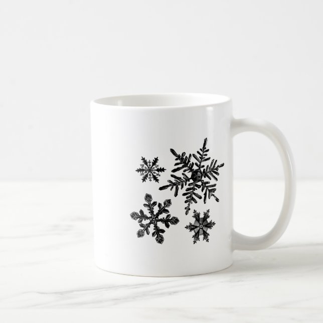Verschiedene Arten von Schneeflocken Snow Crystal  Kaffeetasse (Rechts)