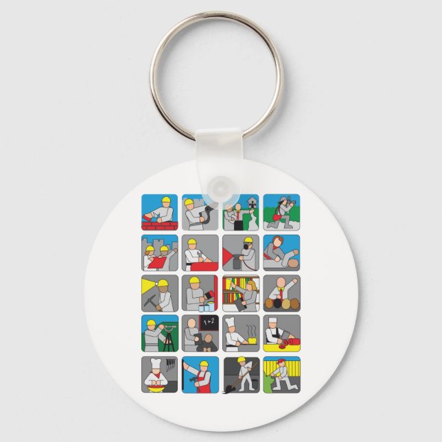 Verschiedene Beruf Schlüsselanhänger (Vorderseite)