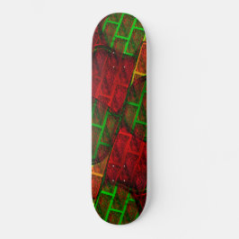 Verschiedene Bildmontage, Backstein, rot, grün, ge Skateboard