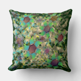 Verschiedene Blume im Alter, grün Kissen