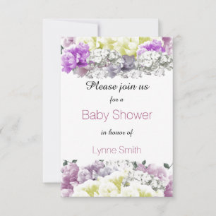 Verschiedene Blumenstrauß-Baby-Shower-Einladung Einladung