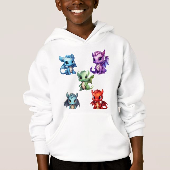 verschiedene Drachen Hoodie (Vorderseite)