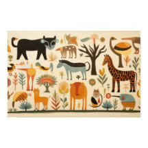 Verschiedene Fantasietiere und Pflanze