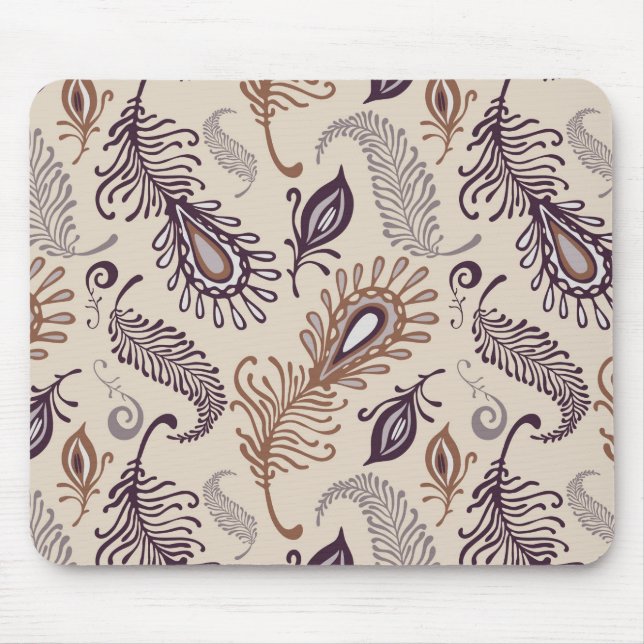 Verschiedene Feder Muster Mousepad (Vorne)