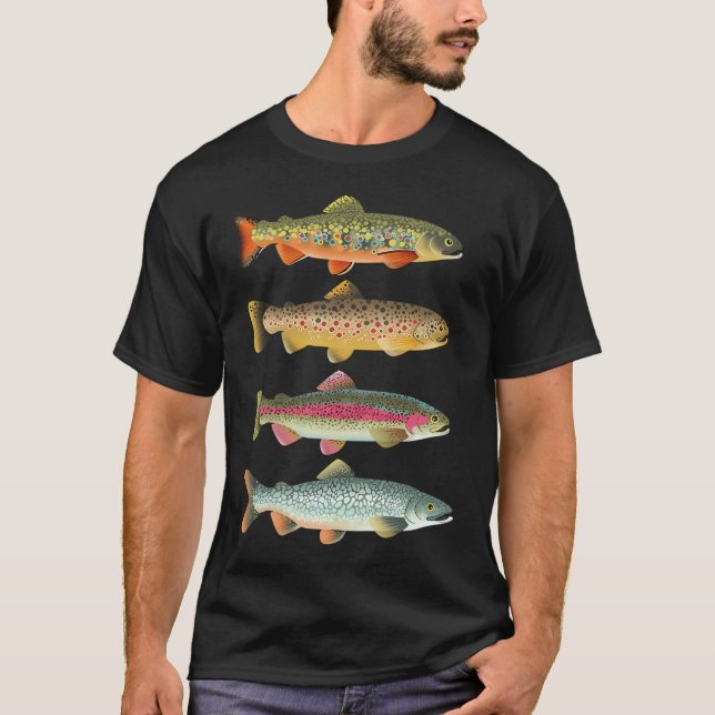 Verschiedene Forellen-Packung T-Shirt (Vorderseite)