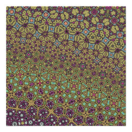 Verschiedene Formen in Bewegung Poster