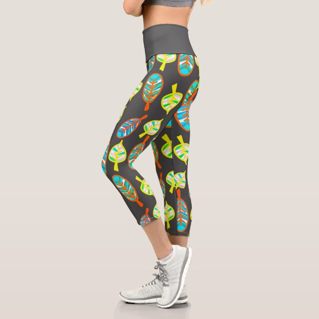 Verschiedene Formen Verlasse Muster Leggings (Links)