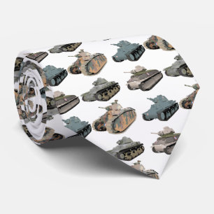 Verschiedene französische WW2-Tanks Krawatte