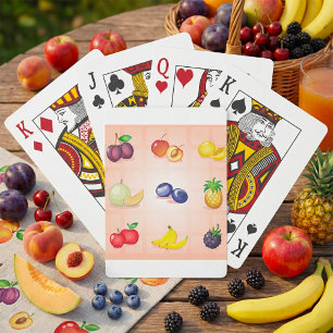 Verschiedene Früchte Spielkarten