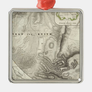 Verschiedene geologische Karten Silbernes Ornament