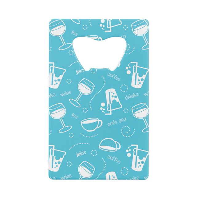 Verschiedene Getränke Geldkarten Flaschenöffner (Vorderseite)