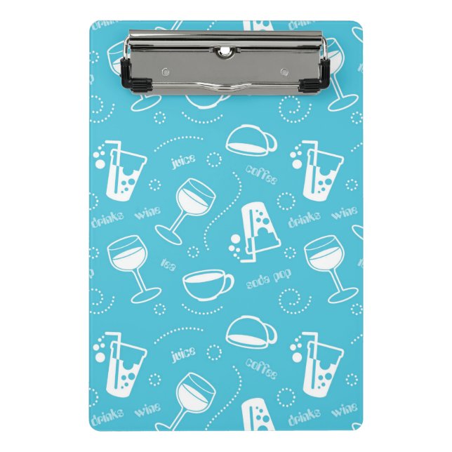 Verschiedene Getränke Mini Klemmbrett (Vorderseite)