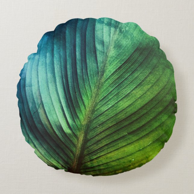 Verschiedene Grüntöne Rundes Kissen (Vorderseite)