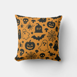 Verschiedene Halloween-Musterbilder pliow Kissen