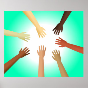 Verschiedene Hände Poster