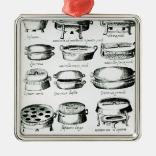 Verschiedene kochende Schiffe, 1570 Ornament Aus Metall