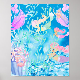 verschiedene Meerjungfrau Poster