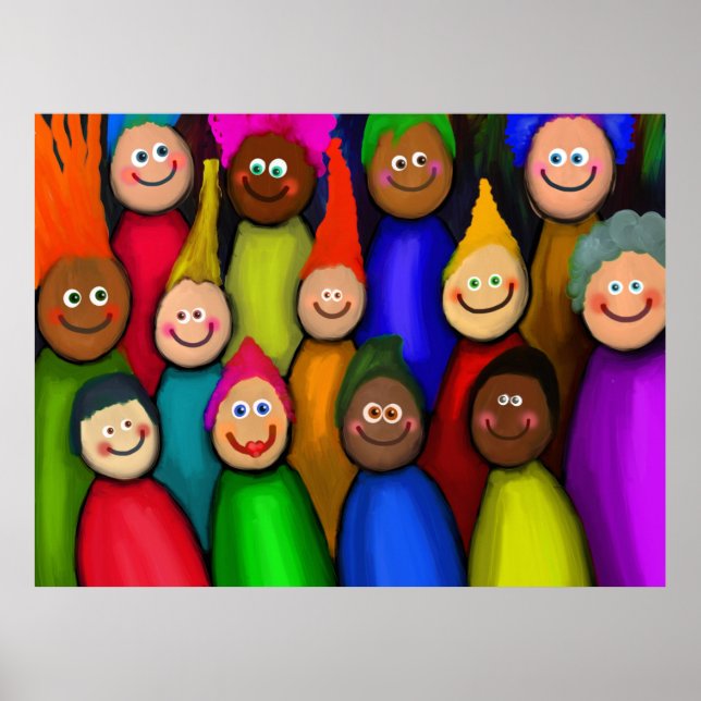 Verschiedene Menschenmengen Poster (Vorne)