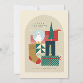 VERSCHIEDENE OBJEKTE EINER WUNDERSCHÖNEN URLAUBSSA FEIERTAGSKARTE