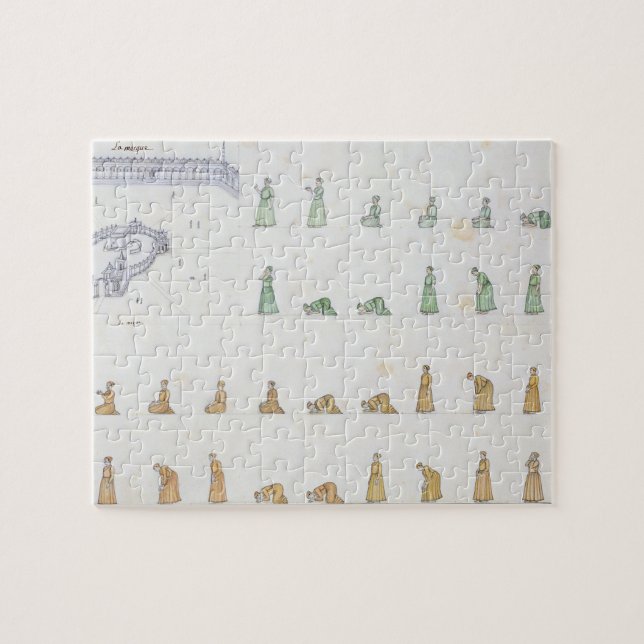 Verschiedene Positionen des Körpers während des Puzzle (Horizontal)