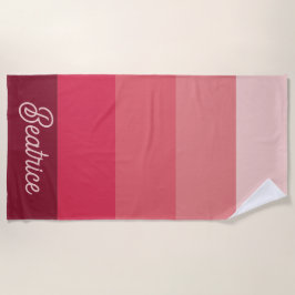 Verschiedene Rosa-Töne anpassbar Strandtuch