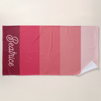 Verschiedene Rosa-Töne anpassbar Strandtuch