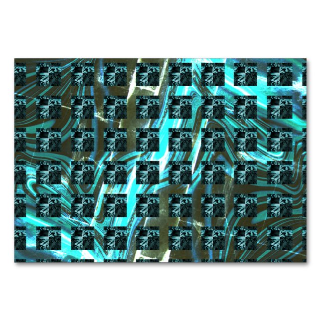 Verschiedene Schach, Quadrate oder Bild im Raster? Tischnummer (Vorderseite)