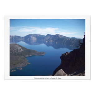 "Verschiedene Schichten des Sees" Crater See Fotodruck