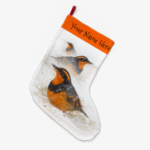 Verschiedene Schubladen im Schnee Großer Weihnachtsstrumpf