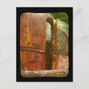 Verschiedene Sicht auf alten LKW in Iowa abandonie Postkarte