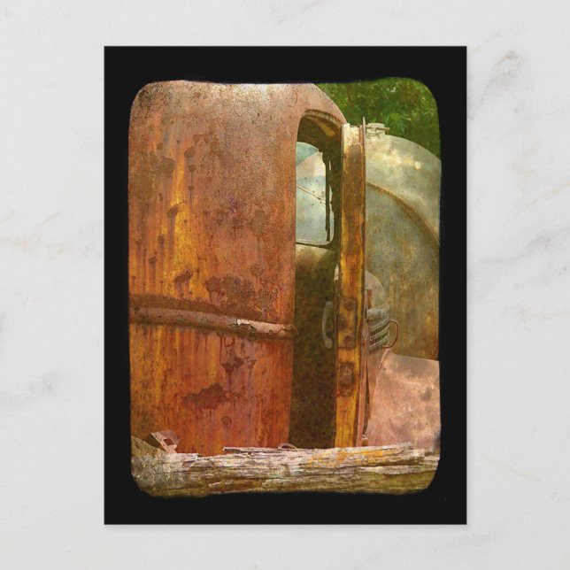 Verschiedene Sicht auf alten LKW in Iowa abandonie Postkarte (Vorderseite)