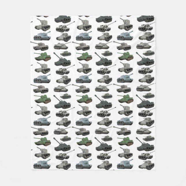Verschiedene sowjetische WW2-Tanks Fleecedecke (Vorderseite)